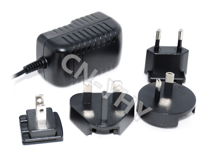 12Vdc Transformer Interchangeable Plug Power Adapter For Car Charger