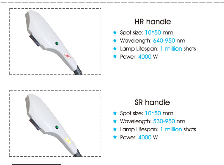 2 Handles Multifunction IPL Machine , OPT SHR Laser Hair Removal Machine