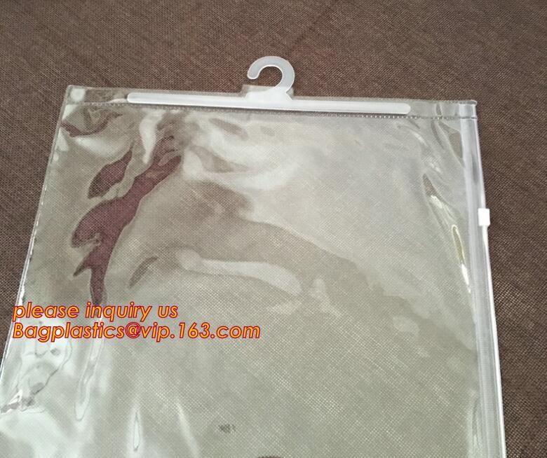hanger bag with zip lock on the top,Frosted Zip lockk bag EVA PVC hanger bag for clothes, EVA frost drawstring bag, Froste