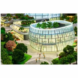 1:100 Architectural Scale Model Urban Development With Parks And Water Features