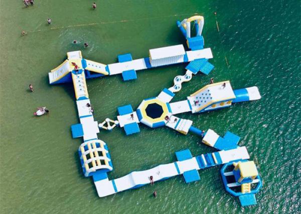 Free Customized Floating Water Games , Giant Inflatable Sea Water Park For