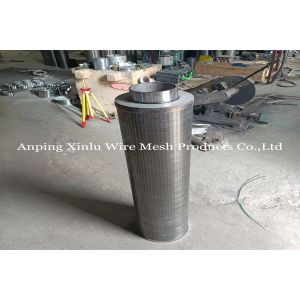 China 250mm 15 Mesh Stainless Steel Johnson Wire Wrap Strainer Pipe Screen Connection Flange on sale