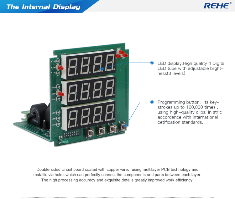 Digital display meter 3 phase digital combination meter amp&volt meter