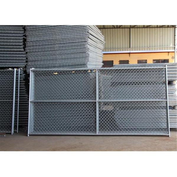 Quality 6'x12' round tubing 1¼"(32mm) x 16 ga thick temporary chain link fence cross barce hdg 275 mesh spacing 2½"x2½" 63mmx63 for sale
