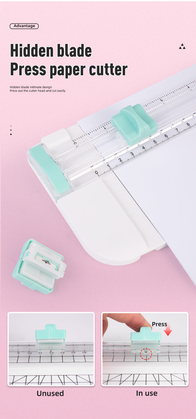 Portable Plastic A5 Paper Cutter ZEQUAN Multifunctional Trimmer with Manual Operation