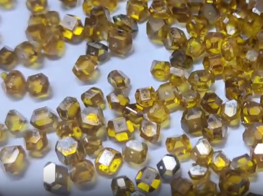 MCD Mono Crystalline Diamond Dodecahedron / Tower Shaped Yellow Rough Diamond