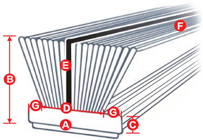 Self Adhesive Aluminium Sliding Window Seals Polypropylene Material 5mm-20mm Hight
