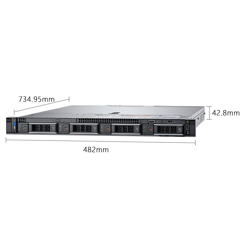800W Power Supply Dual-channel 1U Rack Server for Enterprise Hosting Dell PowerEdge R450