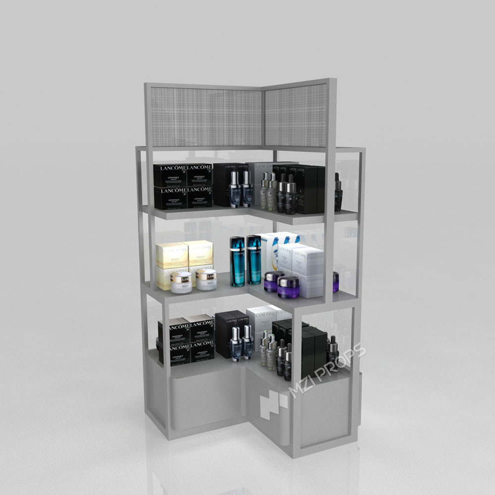 GDR03-CB-03 Universal Side Cabinet with 40mm Soft Film Light Box and Grey Edge Banding for Fashion Boutiques