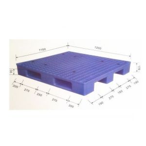 Industrial Warehouse Stackable Plastic Mesh Pallet Single Side Virgin PE Deck