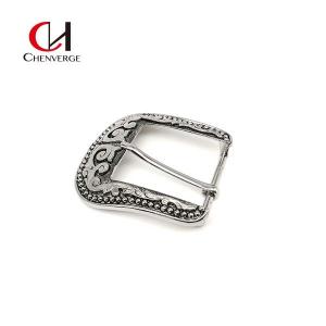 China Flowers Bead Silver Belt Buckles Zinc Alloy Size 38mm For Bags on sale