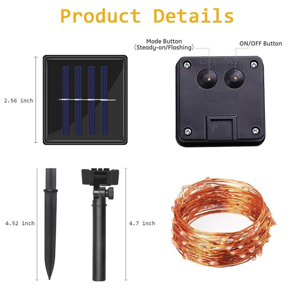 LED Garden Yard Solar Lamp String Lights 5M/10M/15M/20M 200 LEDs Fairy Holiday Christmas Party Garland Solar Garden Wate