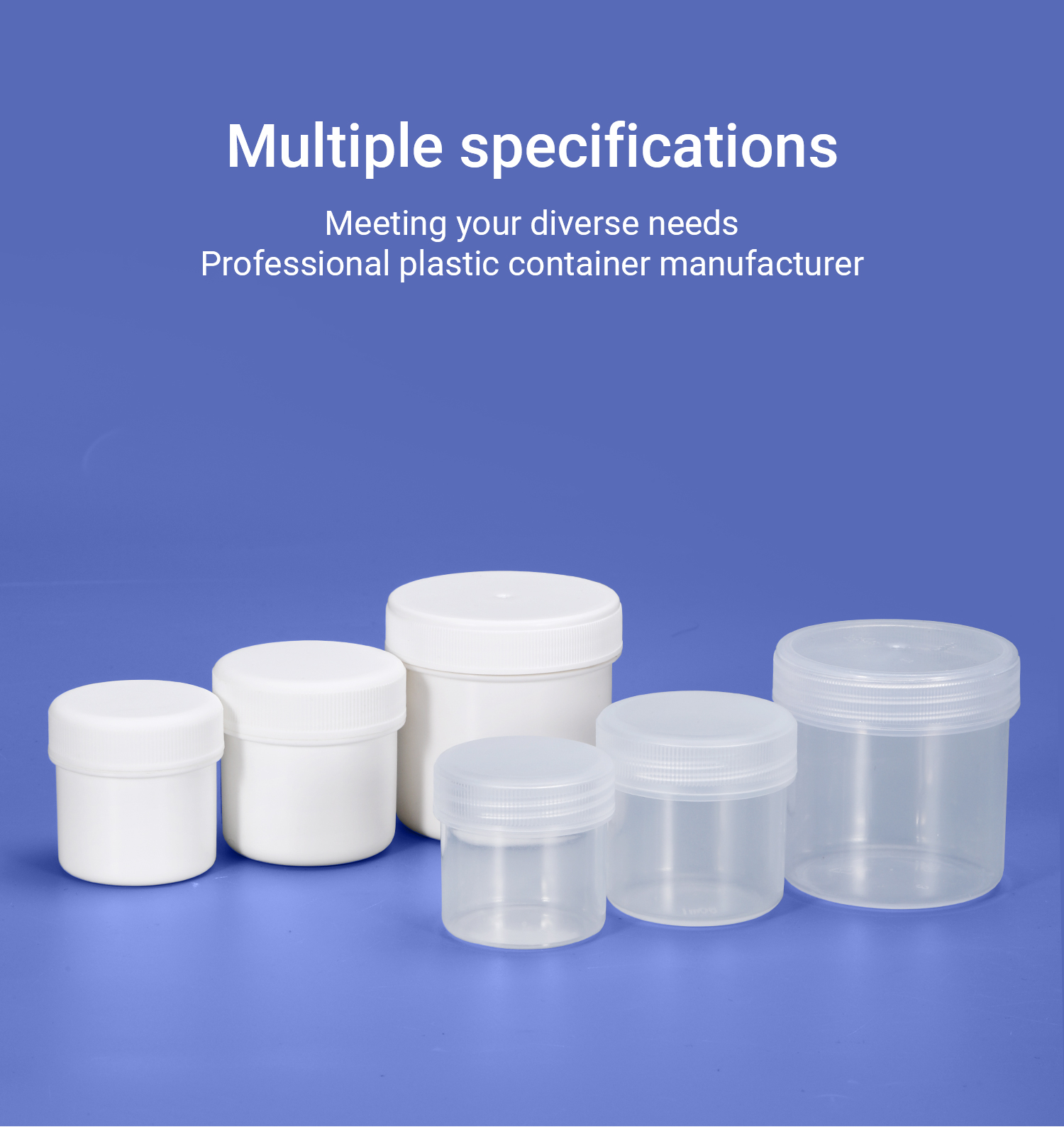 HDPE Collar Wide Mouth Empty Jar Container Canister for Candy Powder Storage Canister