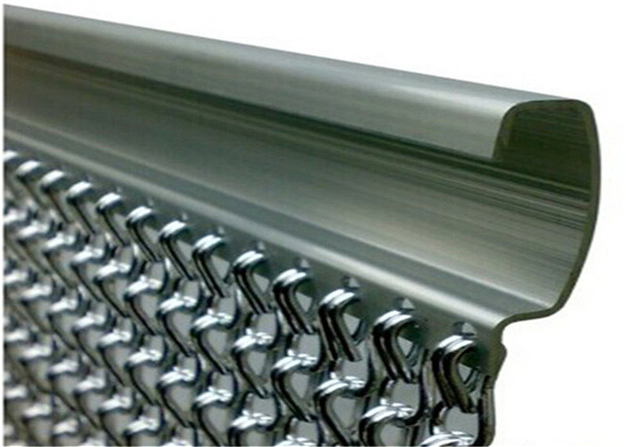 Decoration 12x24mm Aluminium Chain Fly Screen Corrosion Resistance