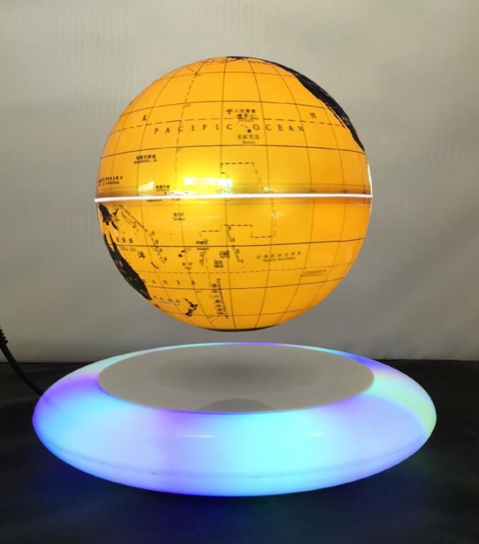 new christmas gift led light magnetic floating levitate globe with lighitng change for business gift