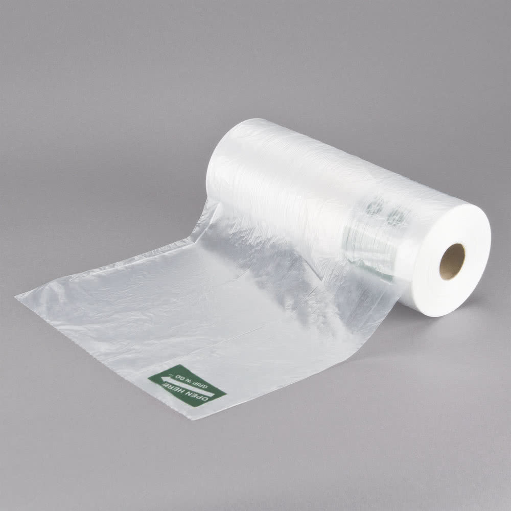 Side Print Grocery Store Produce Bags On Roll 12" X 20" Clear Colour​