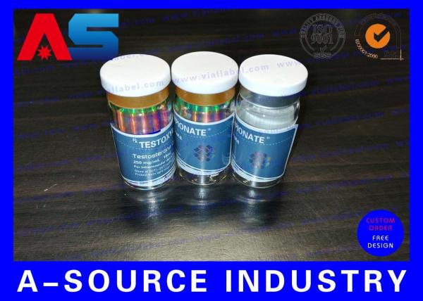 Roll 10ml Printed Labels Holographic Prescription Vial Label 4C Full Color