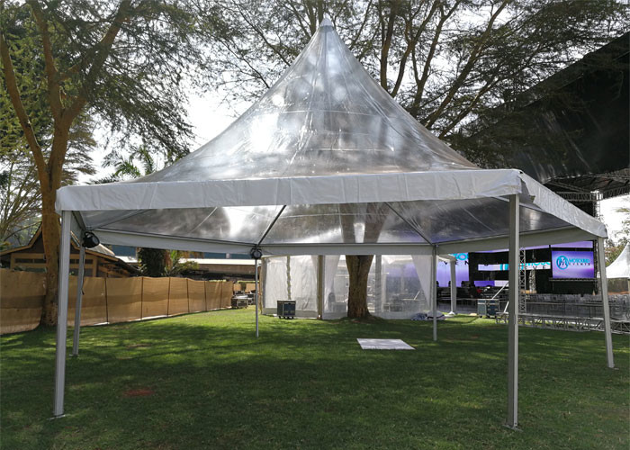 Aluminum Frame Waterproof Outdoor Pagoda Tent 12m Dia For Wedding Party Event