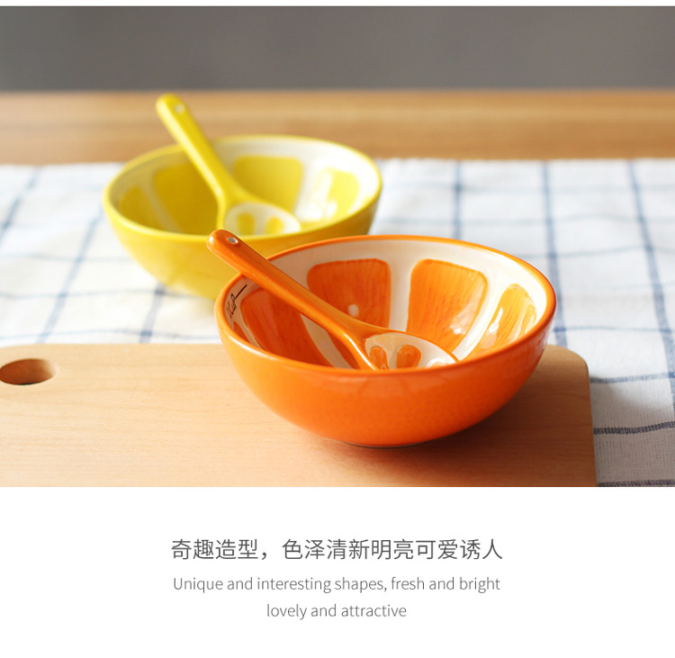 Creative Hand Painted Baking Ceramic Bowl , Watermelon Pattern Porcelain Ice Cream Bowls