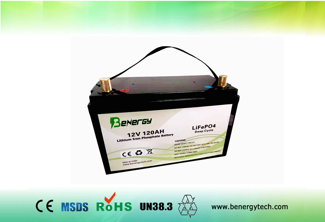  Deep Cycle RV LiFePO4 Battery IP65 12V 120AH Lithium Batteries For Caravans Manufactures