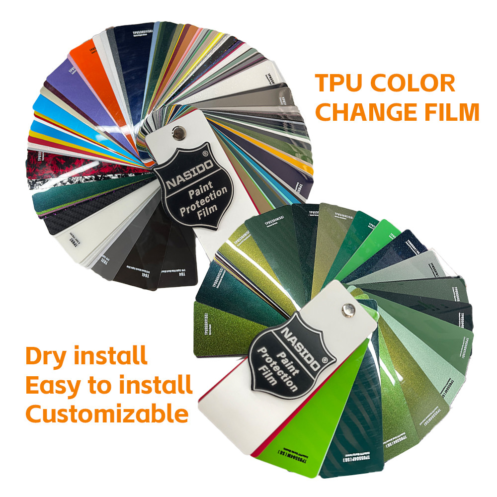 High Stretchable Customized Car Color Wrap Protective Film PET Brilliant Blue