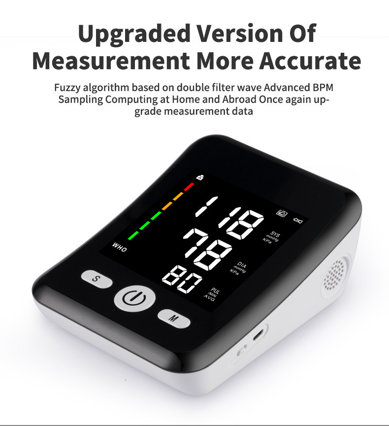 LCD Digital Display Blood Pressure Monitor With Large Volume Voice Reporting