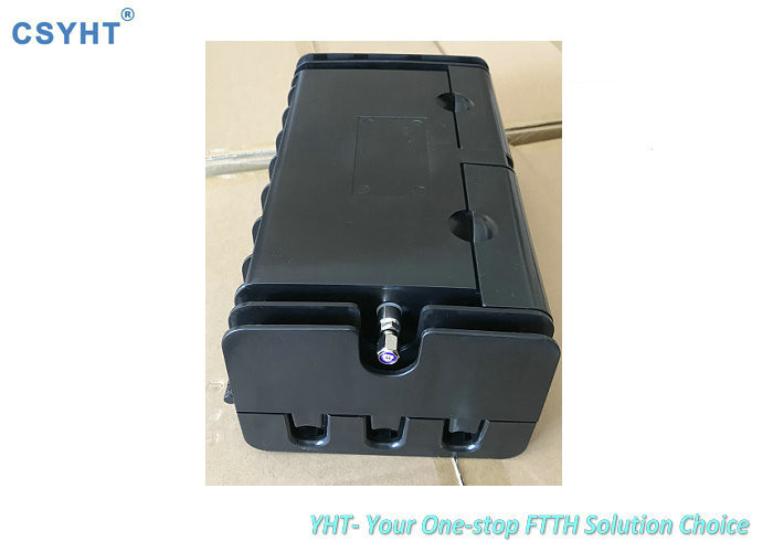 Horizontal Fiber Optic Closure ABS Material IP65 Waterproof 3 In 3 Out Cable Port