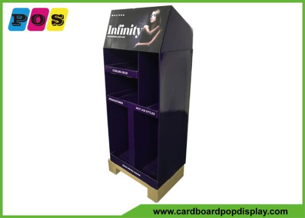 Cardboard Floor Display Stands , Paper Pallet Corrugated Pop Displays For Hair