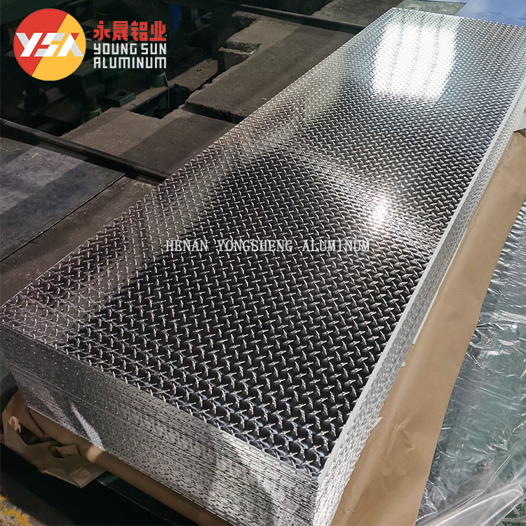 Embossed Aluminum Sheet Price 1060 H24 3003 5052 Checkered Embossing Aluminum Plate