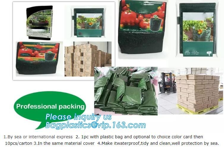 4 Pockets Permeable Non-woven fabric 26x65cmx1mm Vertical Wall Planting Bag for flower vegetable lettuce ferns, bagease