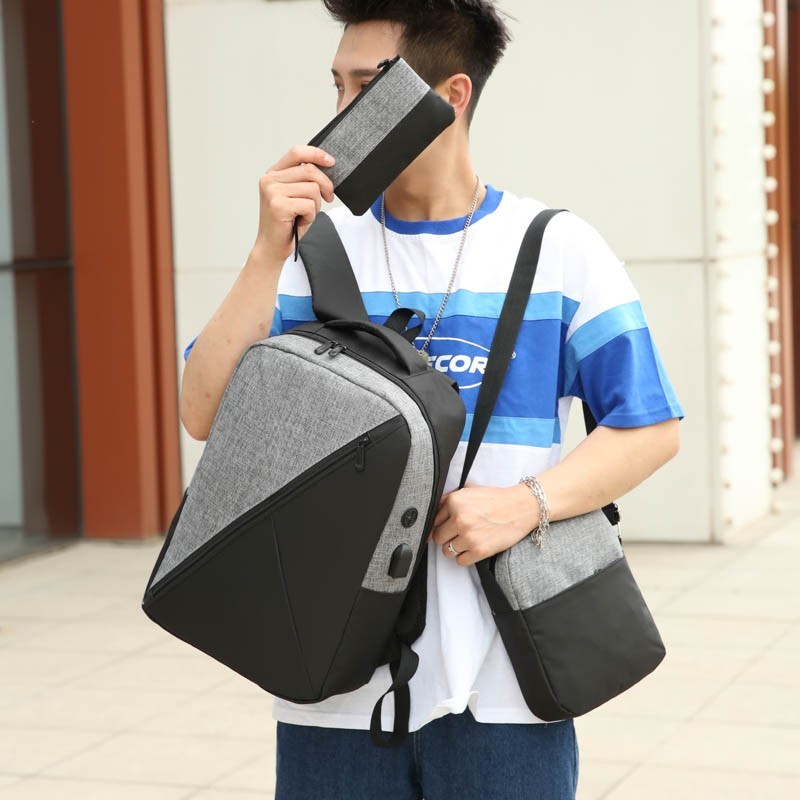 Oxford Computer Backpack Sets 3 In 1 Unisex Laptop Backpack Set