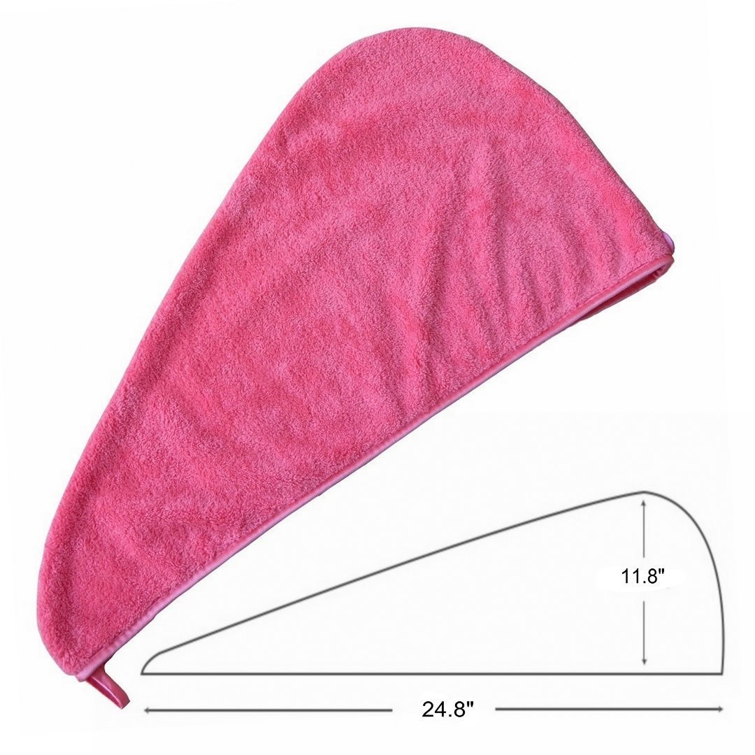 Super Absorbent Customized Women Hair Drying Microfiber Cap Hair Turban