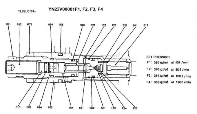 SK200 SK200-6 SK210-8 SK235 SK250 Excavator YN22V00001F1 Kobelco Main Relief Valve 1