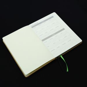 Back Pocket Custom Journal Notebook A5 Pu Cover Ruled Hardcover For Writing Week