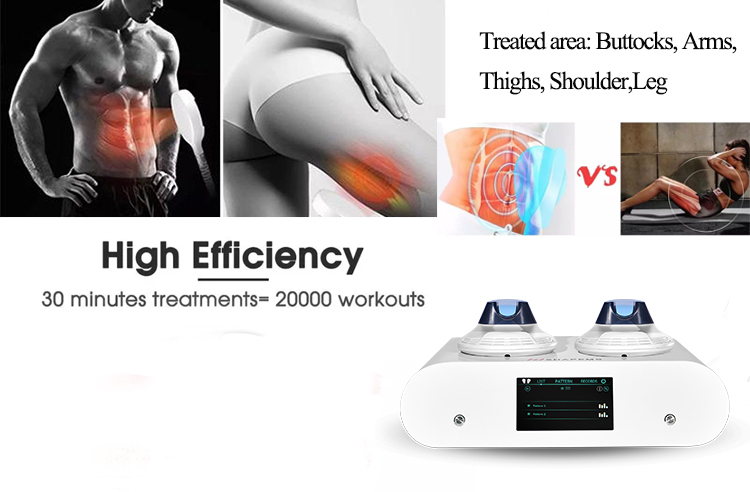 Electrical Muscle Sculpting Machine Emslim Neo RF Operation With 2 Handles