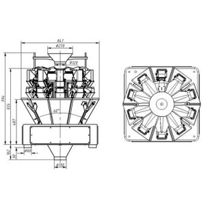 14 Head 0.5L Hopper 20g Kenwei Multihead Weigher