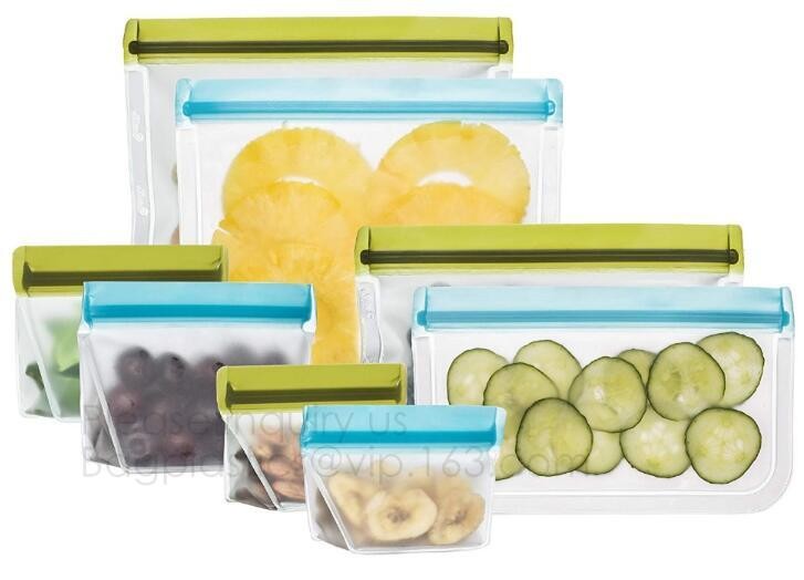 Reusable Silicone Food Storage Bag Washable Silicone Fresh Bag for Fruits Vegetables Meat Preservation bagplastics bagea
