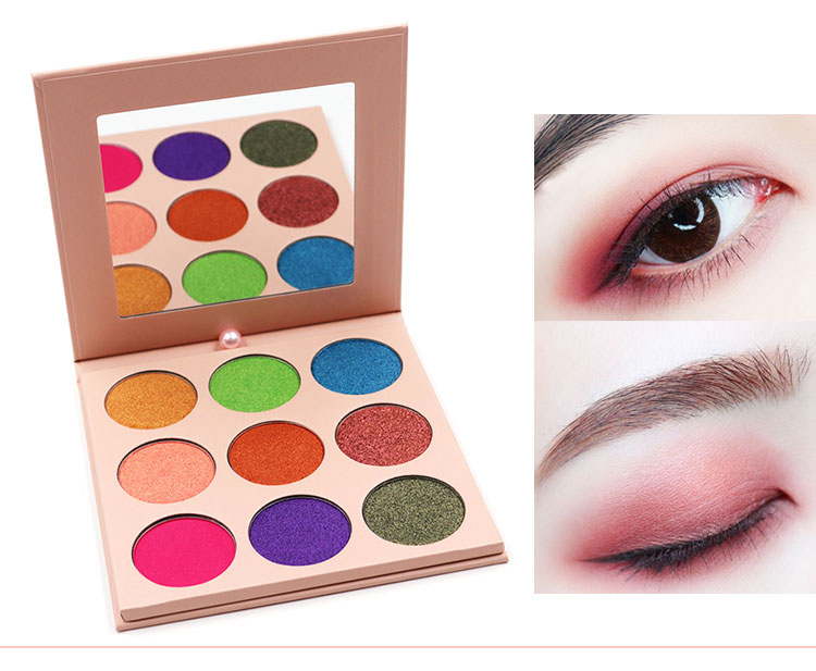 High Pigment 9 Colors Wholesale Eyeshadow Palette Cosmetic Makeup Eye Shadow