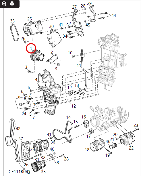 MAXUS A80/RV80/V80 C00001264 Power Steering Pump with 15*15*16 cm Size 2010-2016