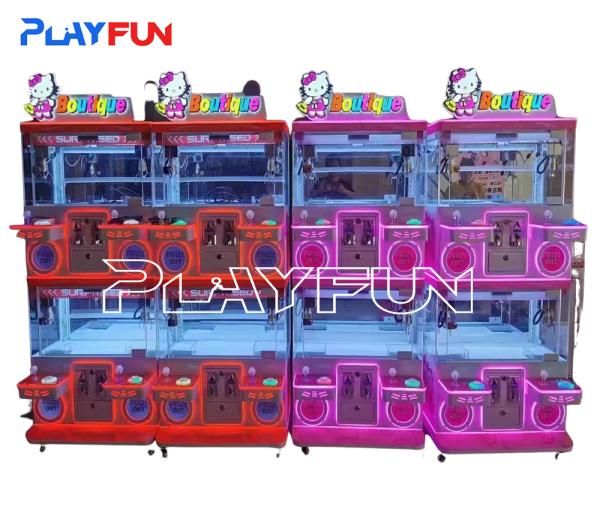 Customized logo Mini claw crane games boutique prize game mini baby good show 4