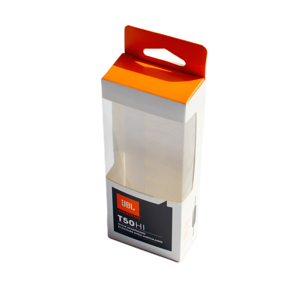 Foldable Clear Window Box Packaging Printed Artpaper Self Hanger Clear PVC Window Hanging Box