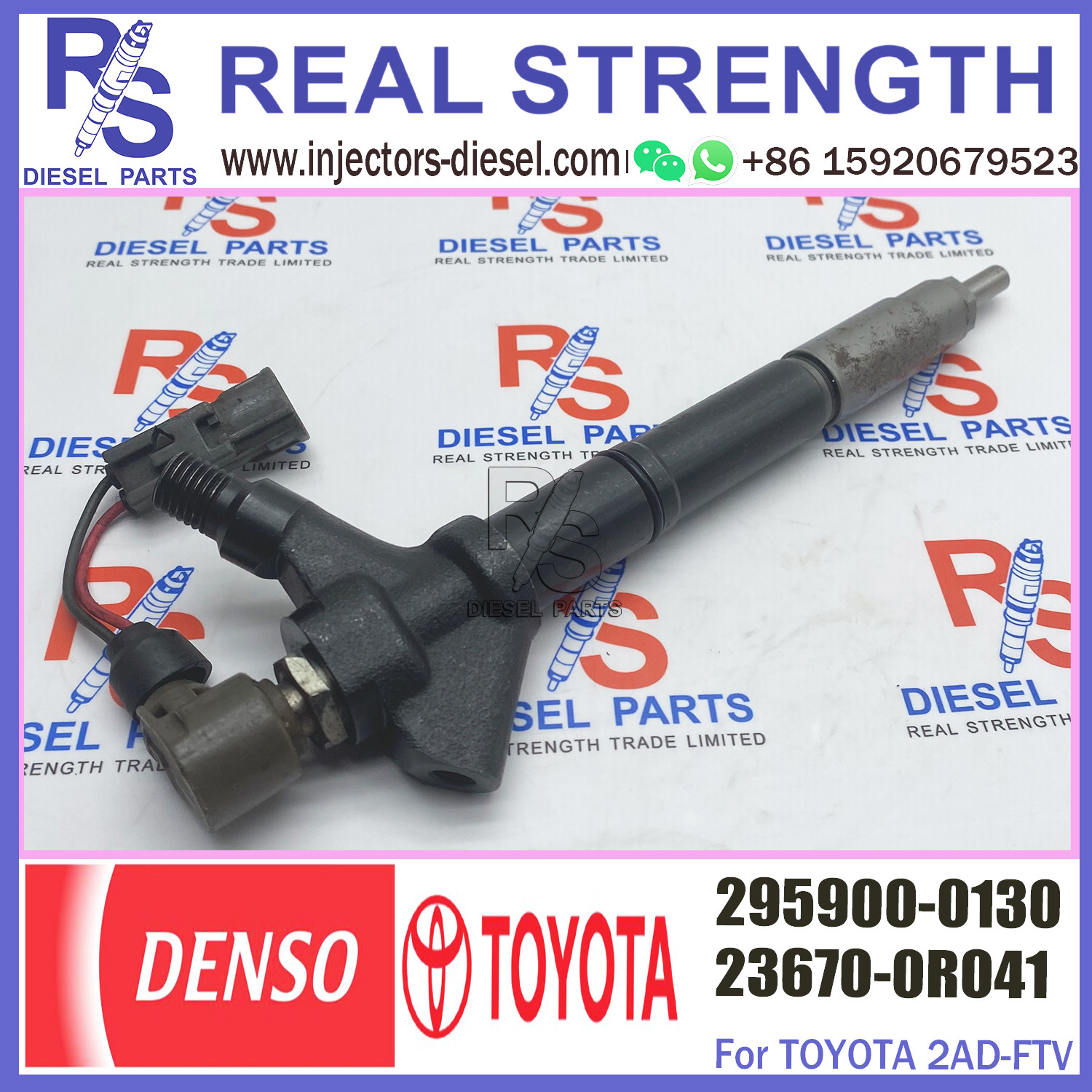 Diesel Fuel Injector 295900-0130 295900-0030 For TOYO-TA 23670-0R041 23670-0R040