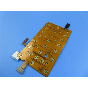 4 Layer Flexible PCB Built on Polyimide with 2 oz Copper and Immersion Gold plus