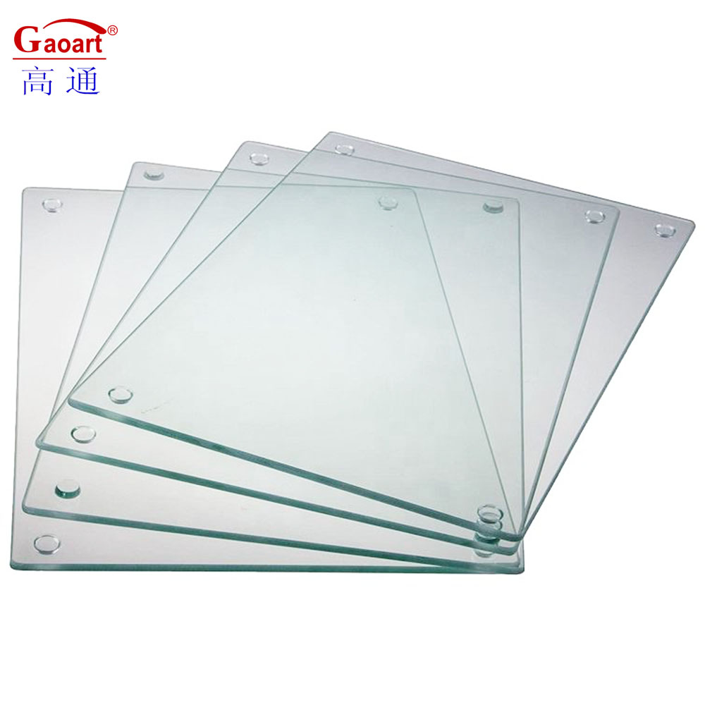 Toughened Glass Top Kitchen Cutting Board Rectangle Shape 4mm Thick 500 Pcs No Design