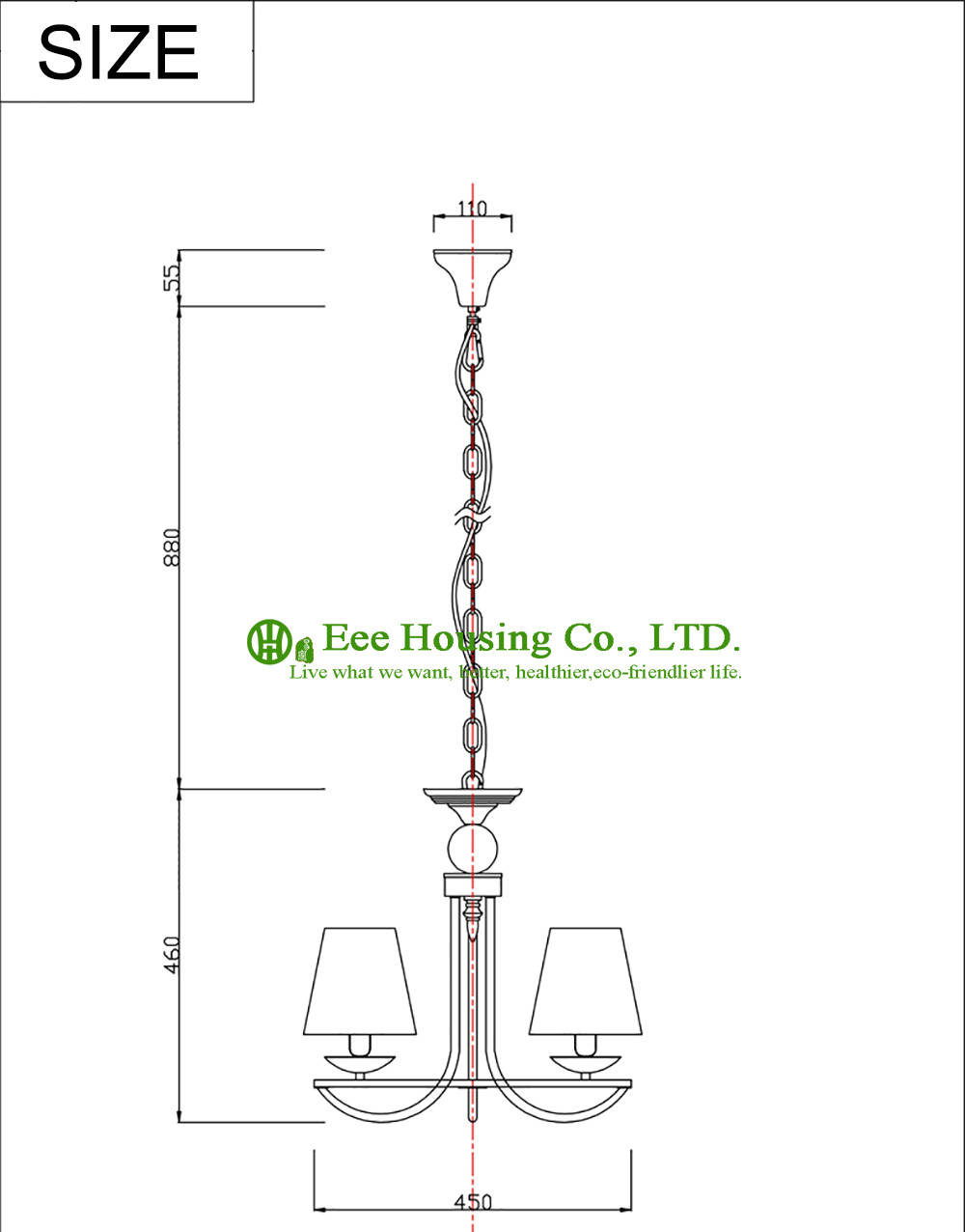 American Rural Style beauty Lamp Glass Iron Lighting Pendant Light