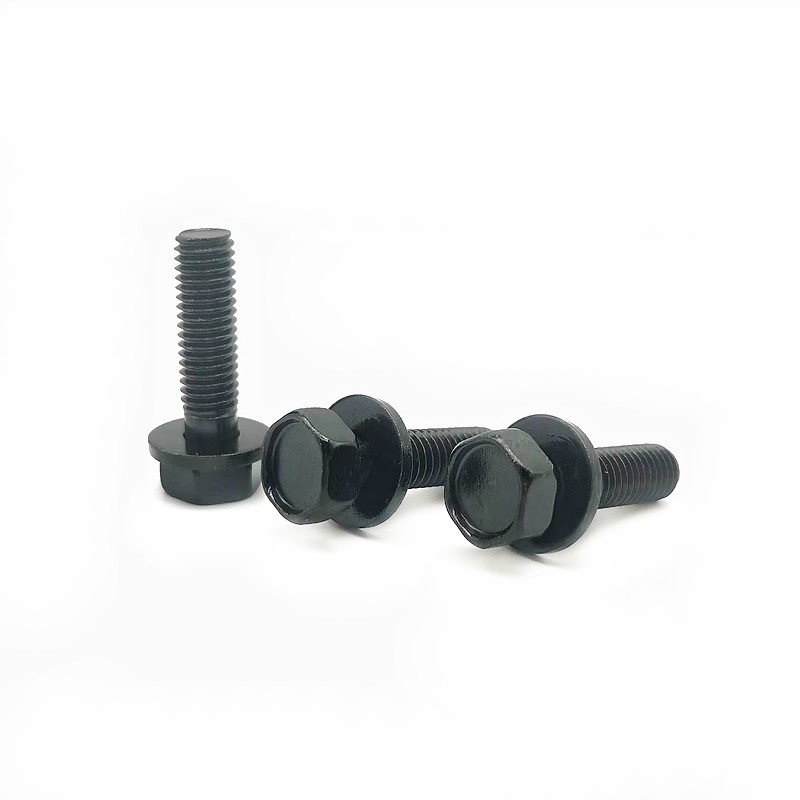 High-Strength Carbon Hexagon Bolt With Flat Pad And Steel Hexagon Combination Screw