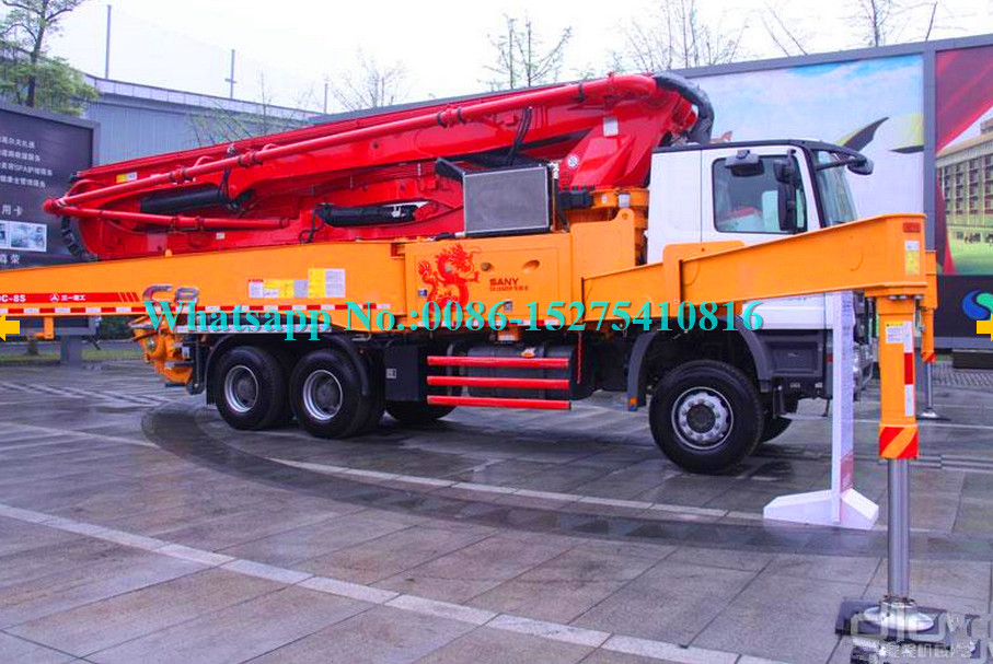 High Efficient 3 Axle Cement Pump Truck 36X-5Z With Boom 120m³/H Max Output
