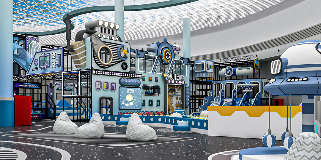Children'S Park Indoor Play Structure Circus Theme Naughty Fort Custom Design