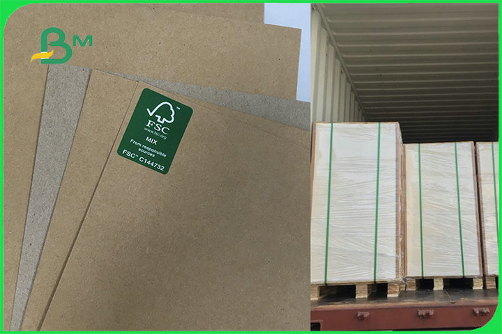 110gsm to 120gsm Recycled Brown Kraft Liner Paper Board Sheet FDA EU FSC