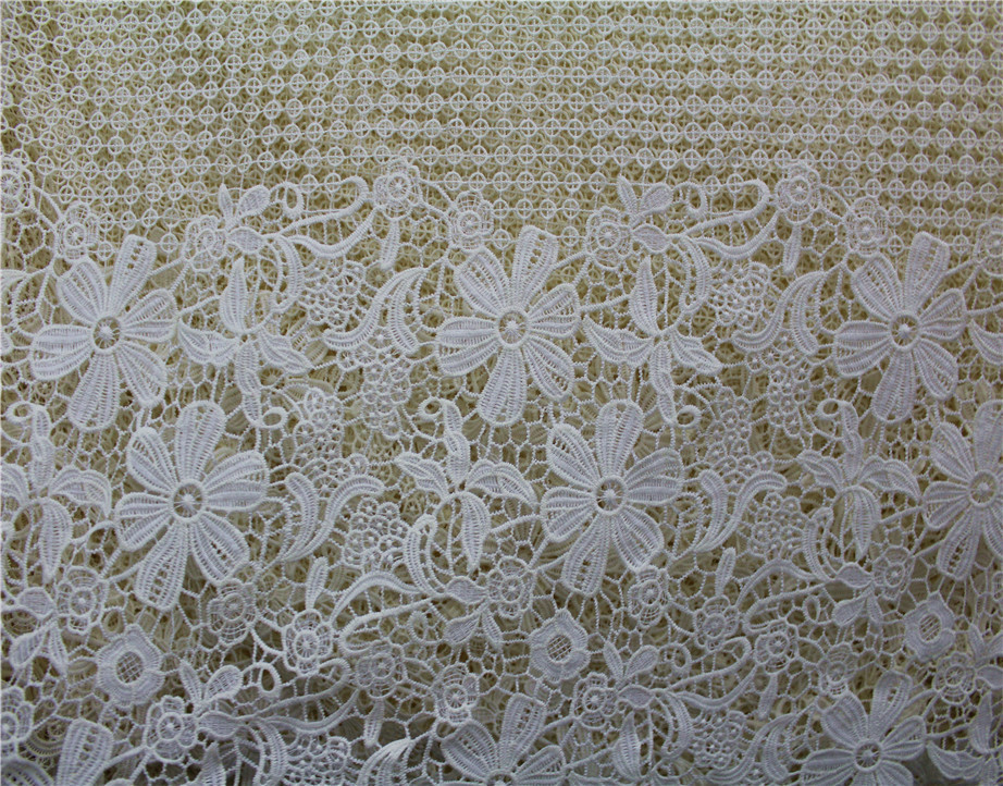 Garment Accessories Chemical Lace Fabric Water Soluble Embroidery lace fabric in Different Color